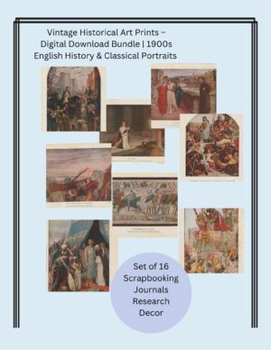 Vintage Historical Art Prints Digital Download Bundle