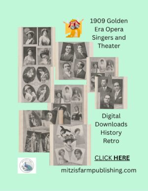 Vintage 1909 Opera Singer Ephemera | Musical Theater Printables | 8 Page JPG Collection