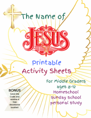Faith-Based Activity Pages for Kids: The Name of Jesus Download & Print